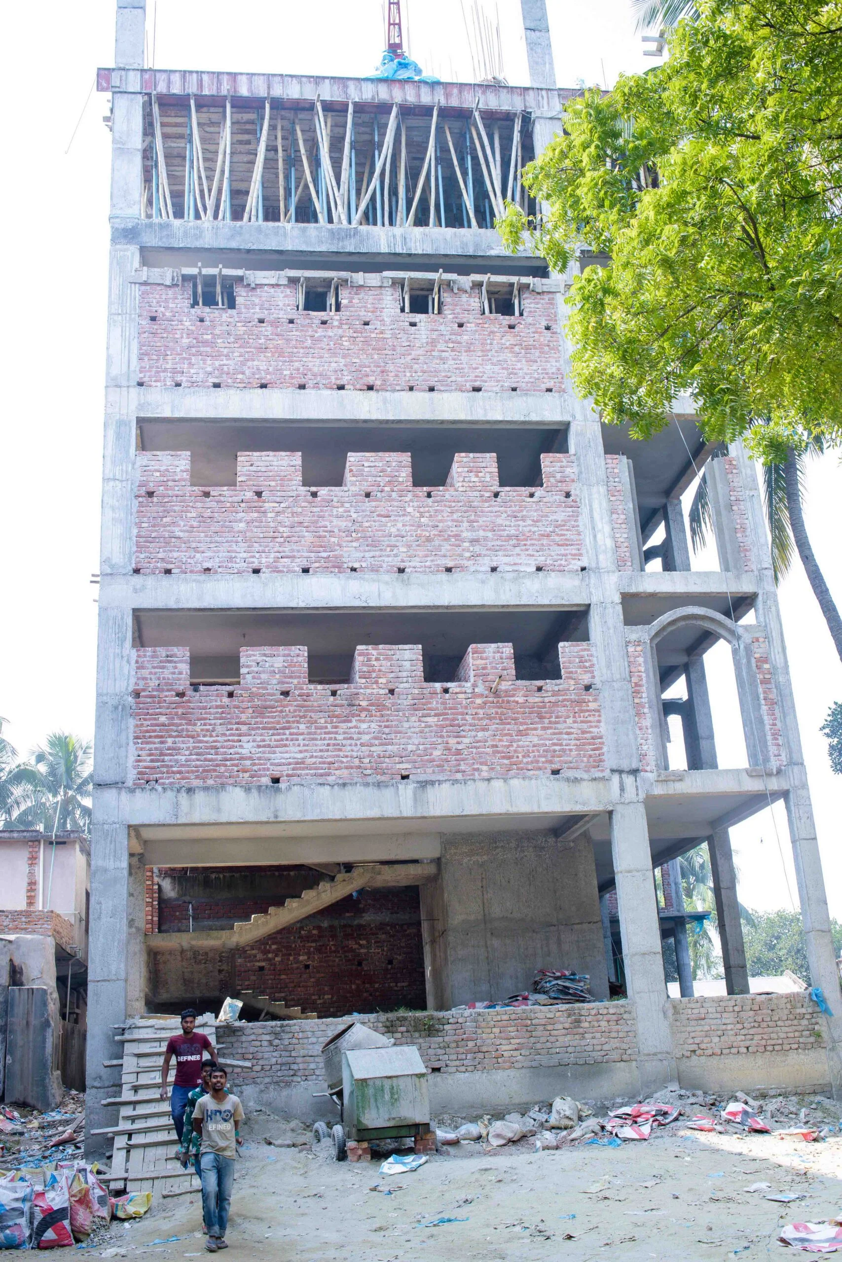 Under construction college building inside Mohadevpur Jahangirpur Govt. College.