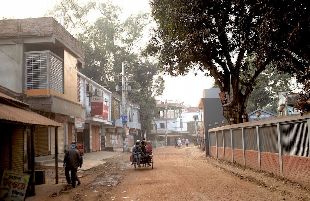 Winter view of Upazila Parishad Road, Raninagar
