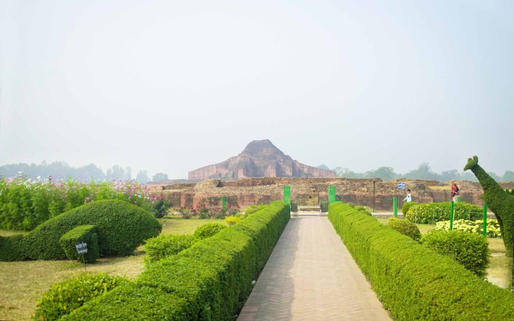 Central temple of Somapura Mahavihara, an archaeological Buddhist Monastery in Naogaon district, also known as Paharpur Bihar.