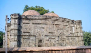 South-side view of the historical Kusumba Mosque, Naogaon - 2023.