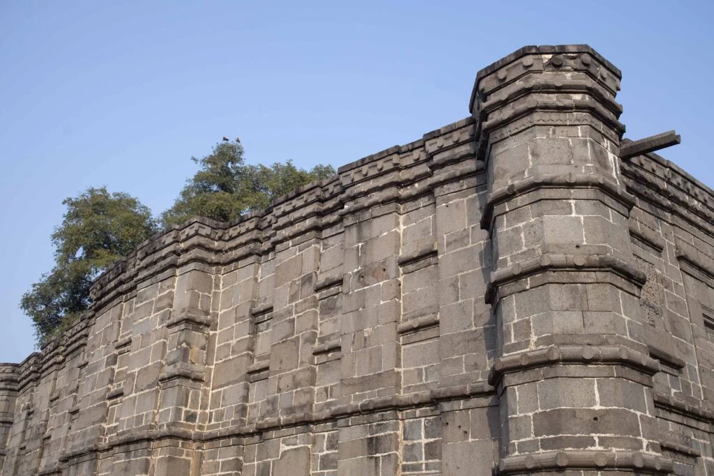 South-west corner pillar and west wall of Kusumba Mosque.