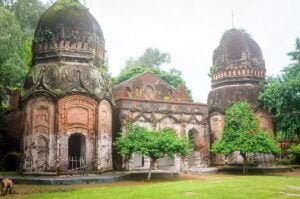 Mandir building inside Bolihar Rajbari in Naogaon Sadar, Bangladesh - 2014.
