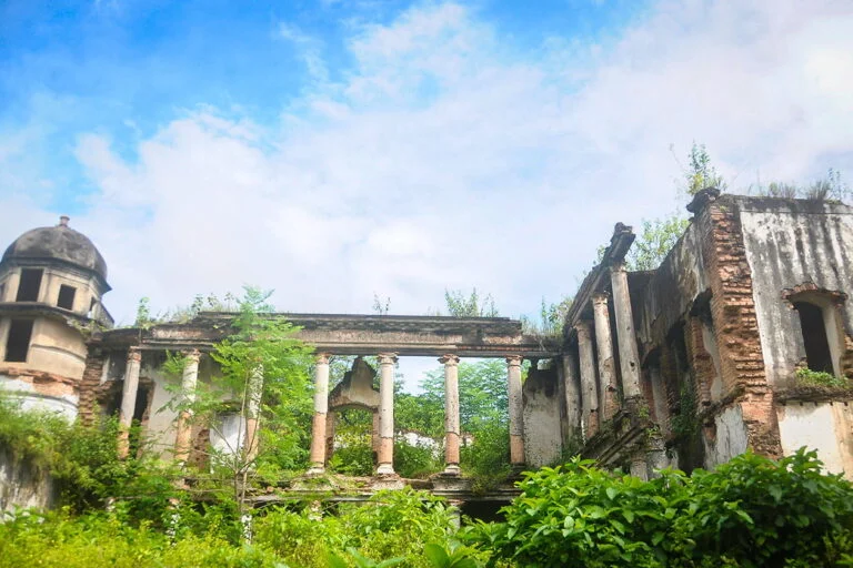 Interior view of the ruins of historical place, Dubolhati Rajbari in Naogaon, pic captured in 2014.