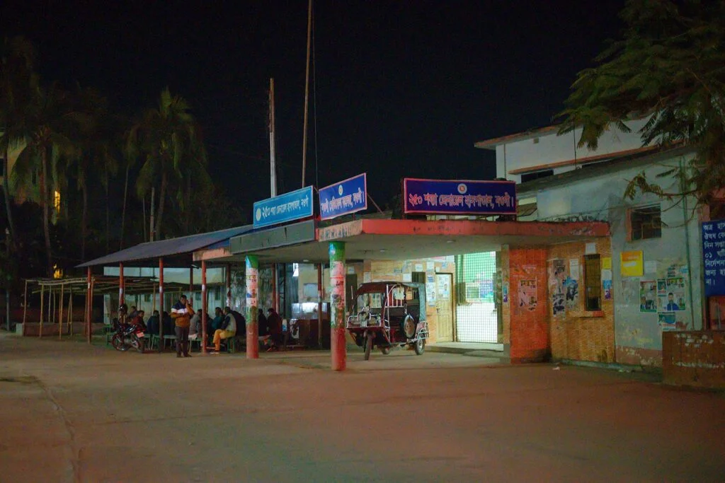Naogaon 250-Bedded General Hospital at Night.