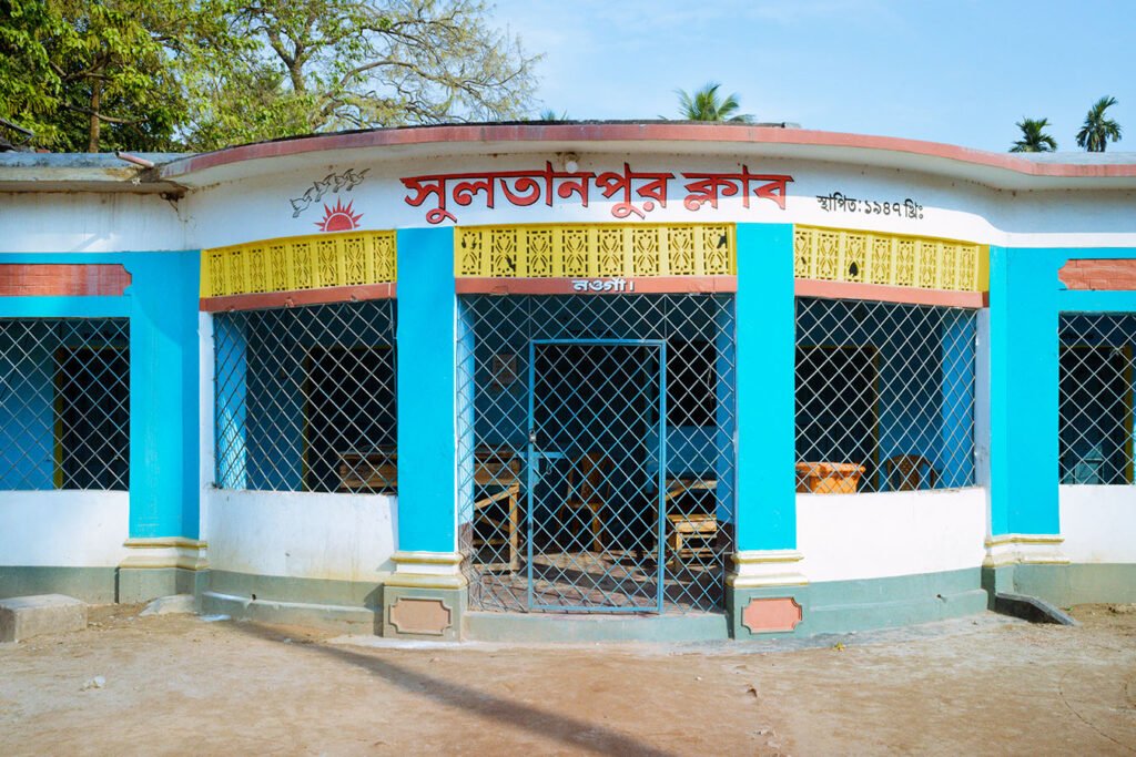 Sultanpur Club building situated on the east bank of the Little-Jamuna river, Naogaon, 2024.