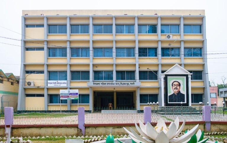 Newly built Niamatpur Upazila Parishad building inside the complex, Naogaon.