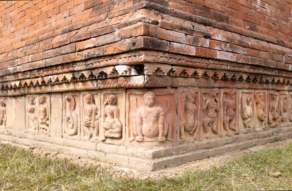 Somapura Mahavihara Central Temple ground corner, 2023